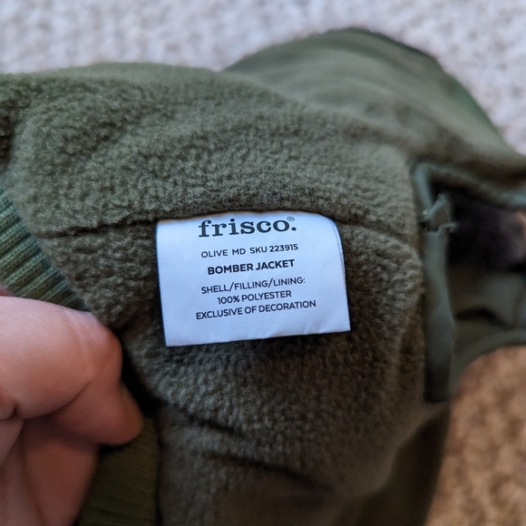 Frisco Dog Bomber Jacket Medium Green - Picture 9 of 14